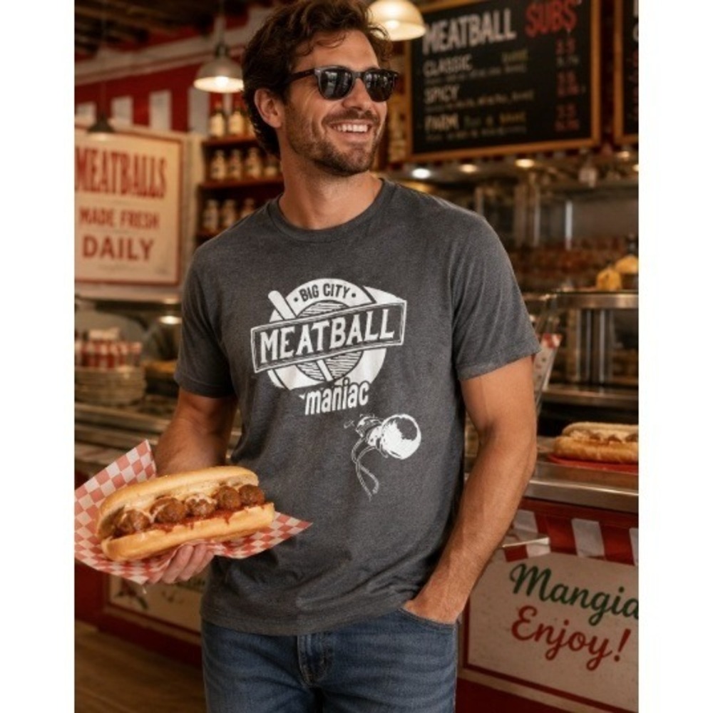Chef Italia "Big City Meatball Maniac" Graphic Tee – X